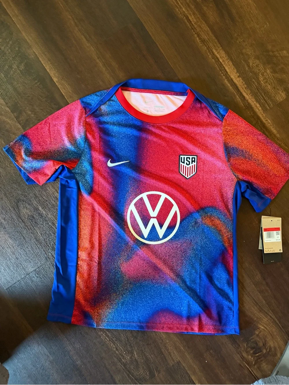 Nike USA Red & Blue Soccer Jersey SLIM FIT